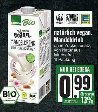 Edeka Edeka Bio Natürlich Vegan. Mandeldrink Angebot