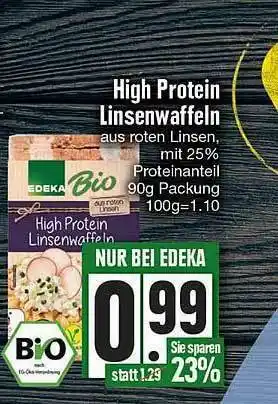 Edeka High Protein Linsenwaffeln Angebot