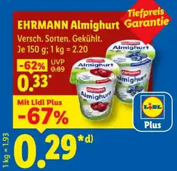 Lidl EHRMANN Almighurt Angebot
