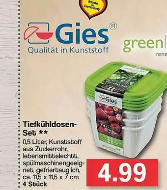 Famila Nord West Tiefkühldosen-set 0.5 Liter Gies Angebot