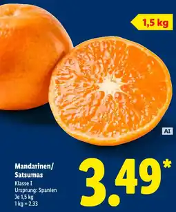 Lidl Mandarinen/Satsumas Angebot