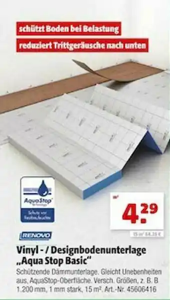 Hagebau Ronovo Vinyl- Oder Designbodenunterlage „aqua Stop Basic“ Angebot