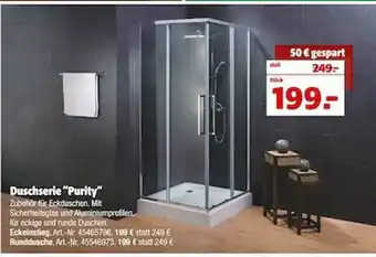 Hagebau Duschserie „purity“ Angebot