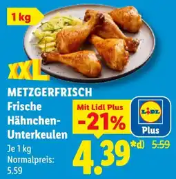 Lidl METZGERFRISCH Frische Hähnchen Unterkeulen Angebot