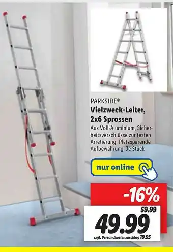 Lidl Parkside Vielzweck-leiter 2x6 Sprossen Angebot