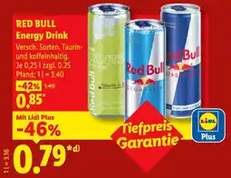 Lidl RED BULL Energy Drink Angebot