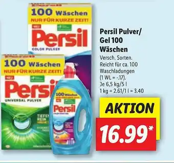 Lidl Persil Pulver Gel 100 Wäschen Angebot
