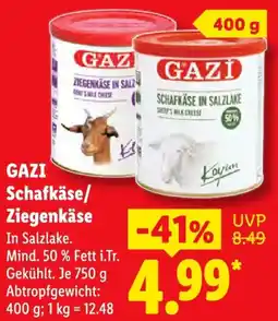 Lidl GAZI Schafkäse/Ziegenkäse Angebot