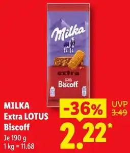 Lidl MILKA Extra LOTUS Biscoff Angebot