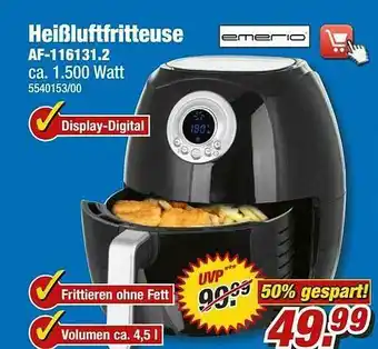 Poco Emerio Heißluftfritteuse AF-116131.2 Angebot