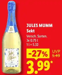 Lidl JULES MUMM Sekt Angebot