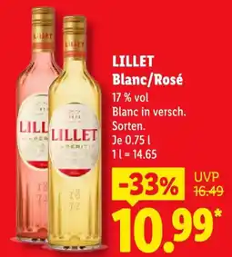 Lidl LILLET Blanc/Rosé Angebot