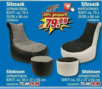 Poco Sitzsack, Sitzkissen Angebot