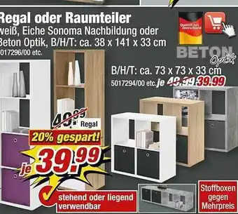 Poco Beton Regal Oder Raumteiler Angebot