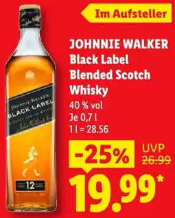 Lidl JOHNNIE WALKER Black Label Blended Scotch Whisky Angebot