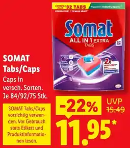 Lidl SOMAT Tabs/Caps Angebot