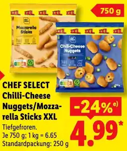 Lidl CHEF SELECT Chilli-Cheese Nuggets/Mozzarella Sticks XXL Angebot