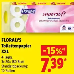 Lidl FLORALYS Toilettenpapier XXL Angebot