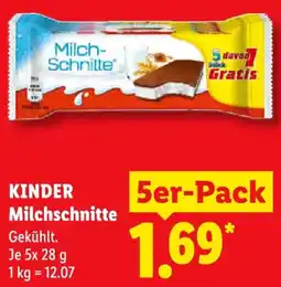 Lidl KINDER Milchschneite Angebot
