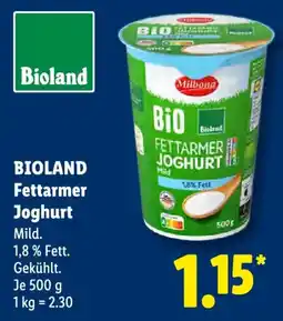 Lidl Bioland Fettarmer Joghurt Angebot