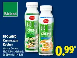 Lidl Bioland Creme zum Kochen Angebot