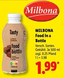 Lidl Milbona Food in a Bottle Angebot
