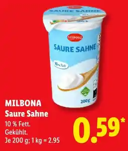 Lidl MILBONA Saure Sahne Angebot
