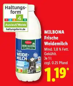 Lidl MILBONA Frische Weidemilch Angebot