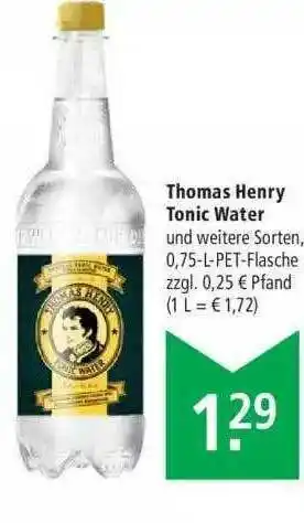 Marktkauf Thomas Henry Tonic Water Angebot