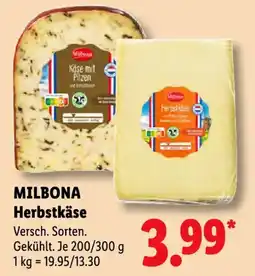 Lidl MILBONA Herbstkäse Angebot