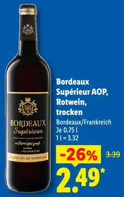Lidl Bordeaux Supérieur Angebot