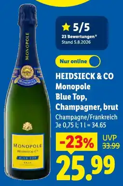 Lidl HEIDSIECK & CO Monopole Blue Top Angebot