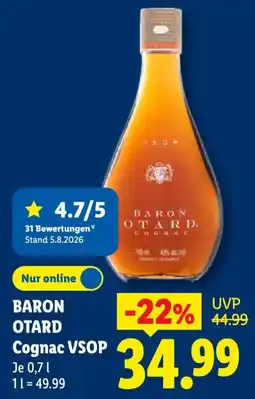 Lidl BARON OTARD Cognac VSOP Angebot