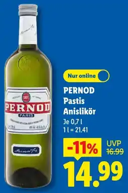 Lidl PERNOD Pastis Anislikör Angebot