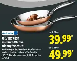 Lidl SILVERCREST Premium-Pfanne mit Kupferschicht Angebot