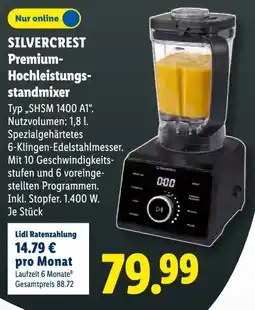Lidl SILVERCREST Premium-Hochleistungs-standmixer Angebot