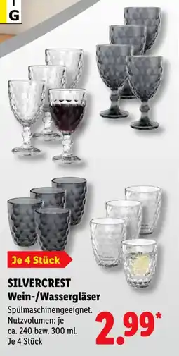 Lidl SILVERCREST Wein-/Wassergläser Angebot
