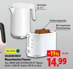 Lidl SILVERCREST Wasserkocher/Toaster Angebot