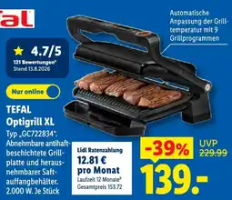Lidl TEFAL Optigrill XL Angebot