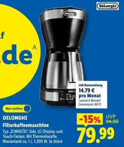 Lidl DELONGHI Filterkaffeemaschine Angebot
