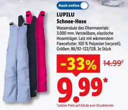Lidl LUPILU Schnee-Hose Angebot
