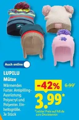 Lidl LUPILU Mütze Angebot