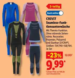 Lidl CRIVIT Seamless-Funktionsunterwäsche Angebot