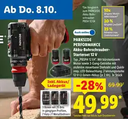Lidl PARKSIDE PERFORMANCE Akku-Bohrschrauber-Starterset 12 V Angebot