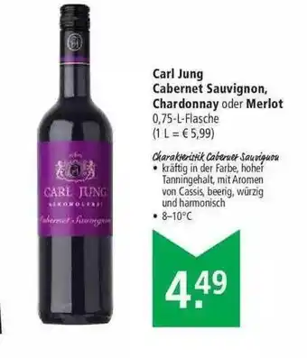 Marktkauf Carl Jung Cabernet Sauvignon, Chardonnay Oder Merlot Angebot