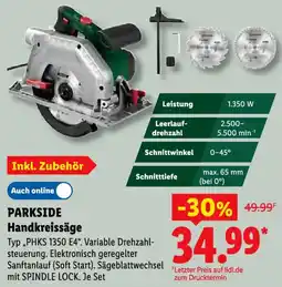Lidl PARKSIDE Handkreissäge Angebot