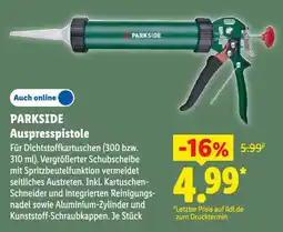 Lidl PARKSIDE Auspresspistole Angebot