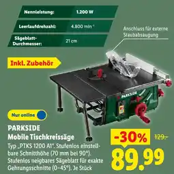 Lidl PARKSIDE Mobile Tischkreissäge Angebot