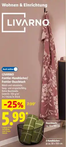 Lidl LIVARNO Frottier-Handtücher/Frottier-Duschtuch Angebot