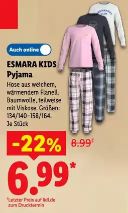 Lidl ESMARA KIDS Pyjama Angebot